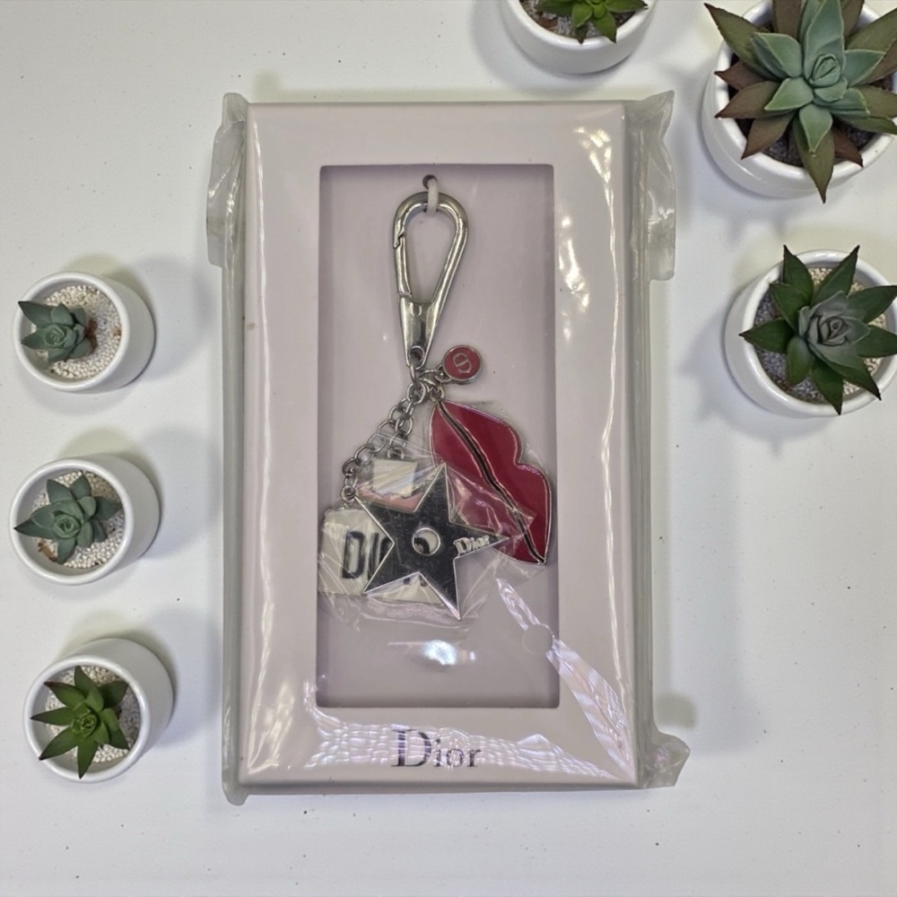 Dior Silver and red Key Holder Charm - Picture 3 of 4